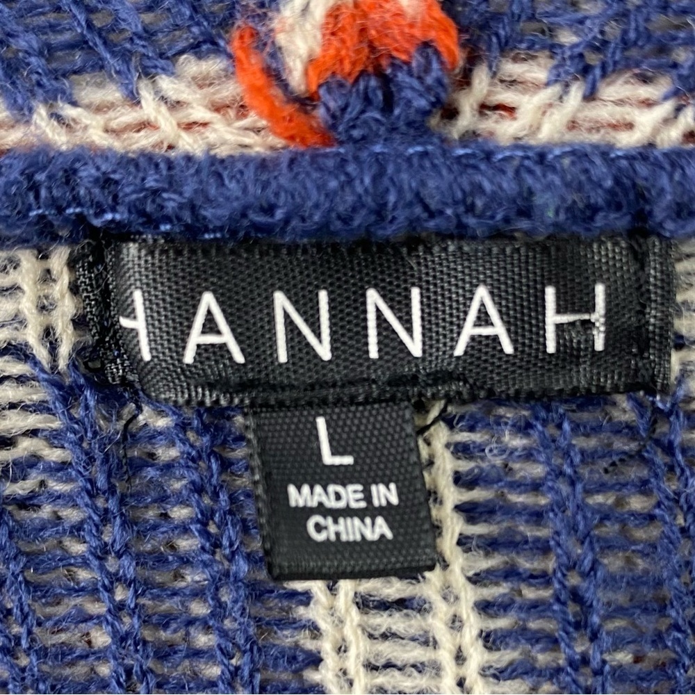 Hannah Southwestern Style Long Open Hooded Cardigan Wms sz Large - Picture 5 of 11